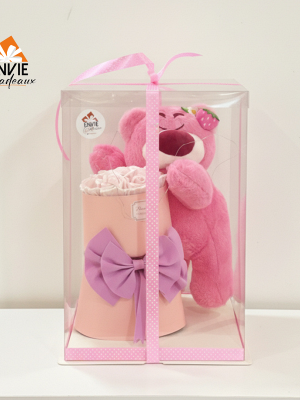 Box peluche fraise