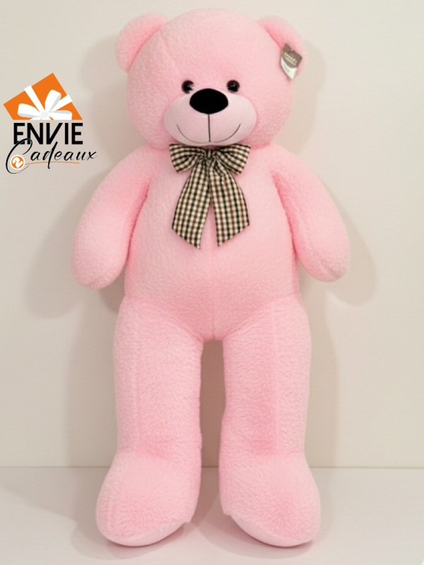 Peluche rose bonbon 1m4