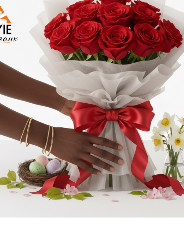 Bouquet de 12 roses rouges