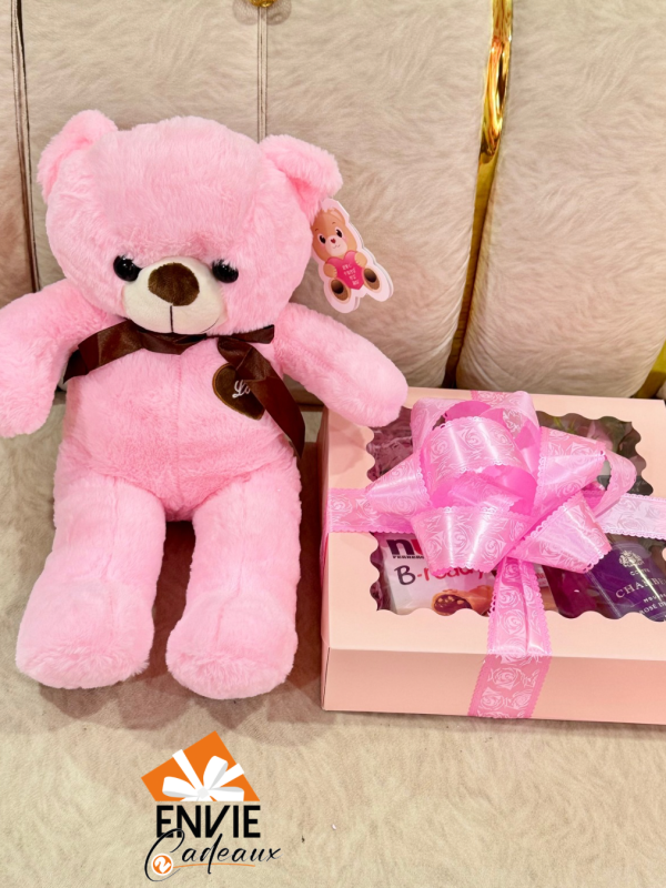 La box peluche  rose magique