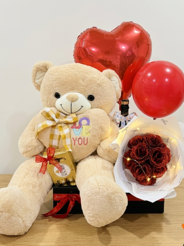 Box peluche love Marron