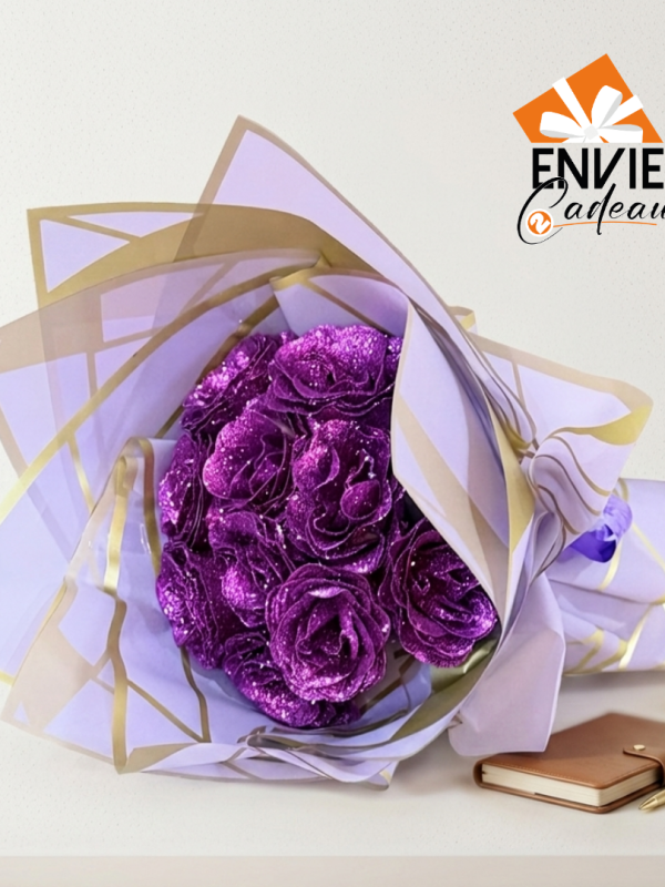 Bouquet artificiel violet