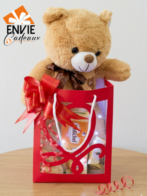 Box peluche marron