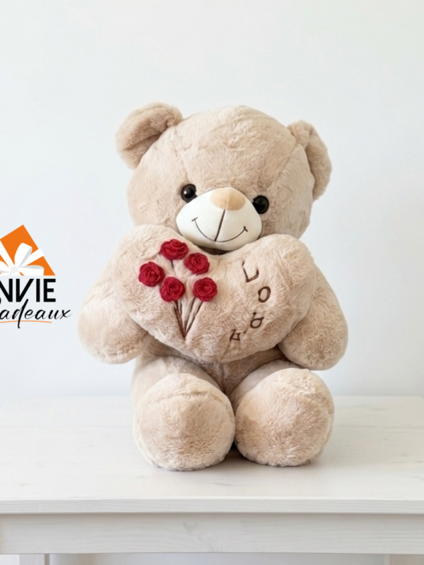 Peluche mini love Marron 55cm