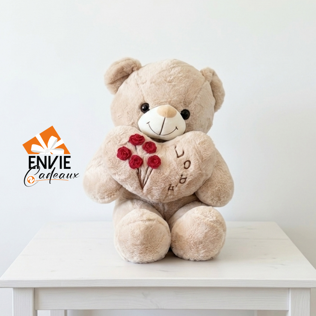Peluche mini love Marron 55cm