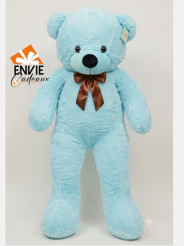 Peluche bleu ciel 1m6