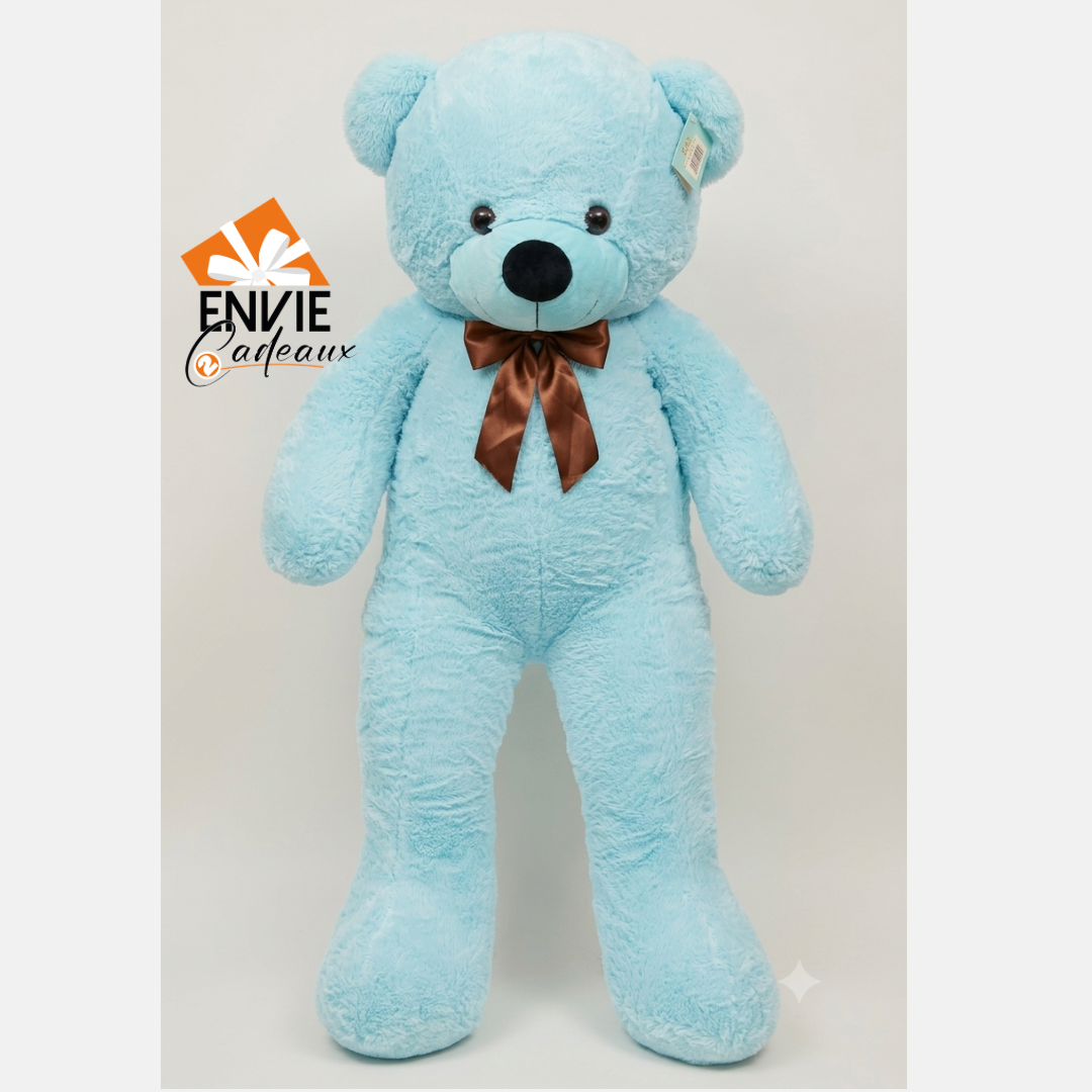 Peluche bleu ciel 1m6