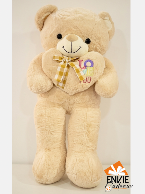 Peluche love marron 1m