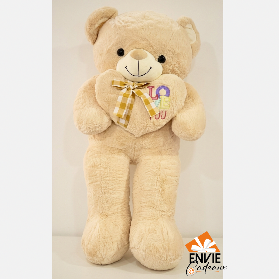 Peluche love marron 1m