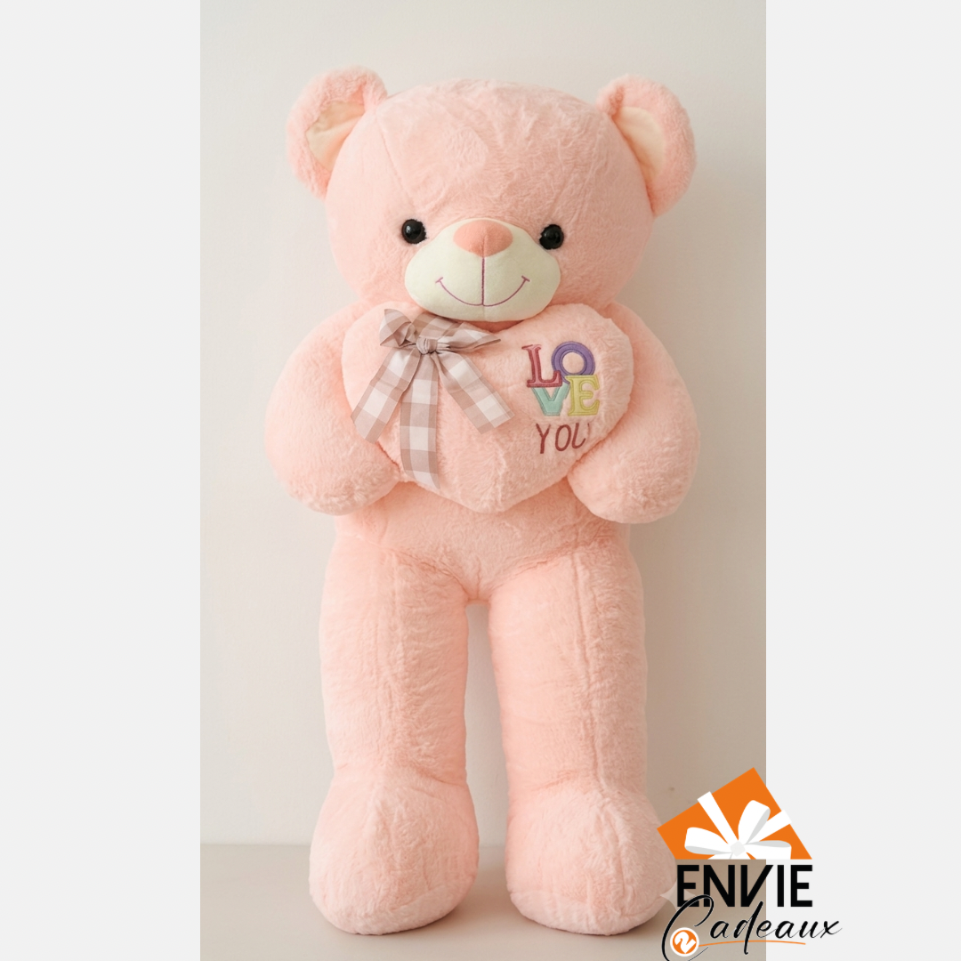 Peluche love rose 1m